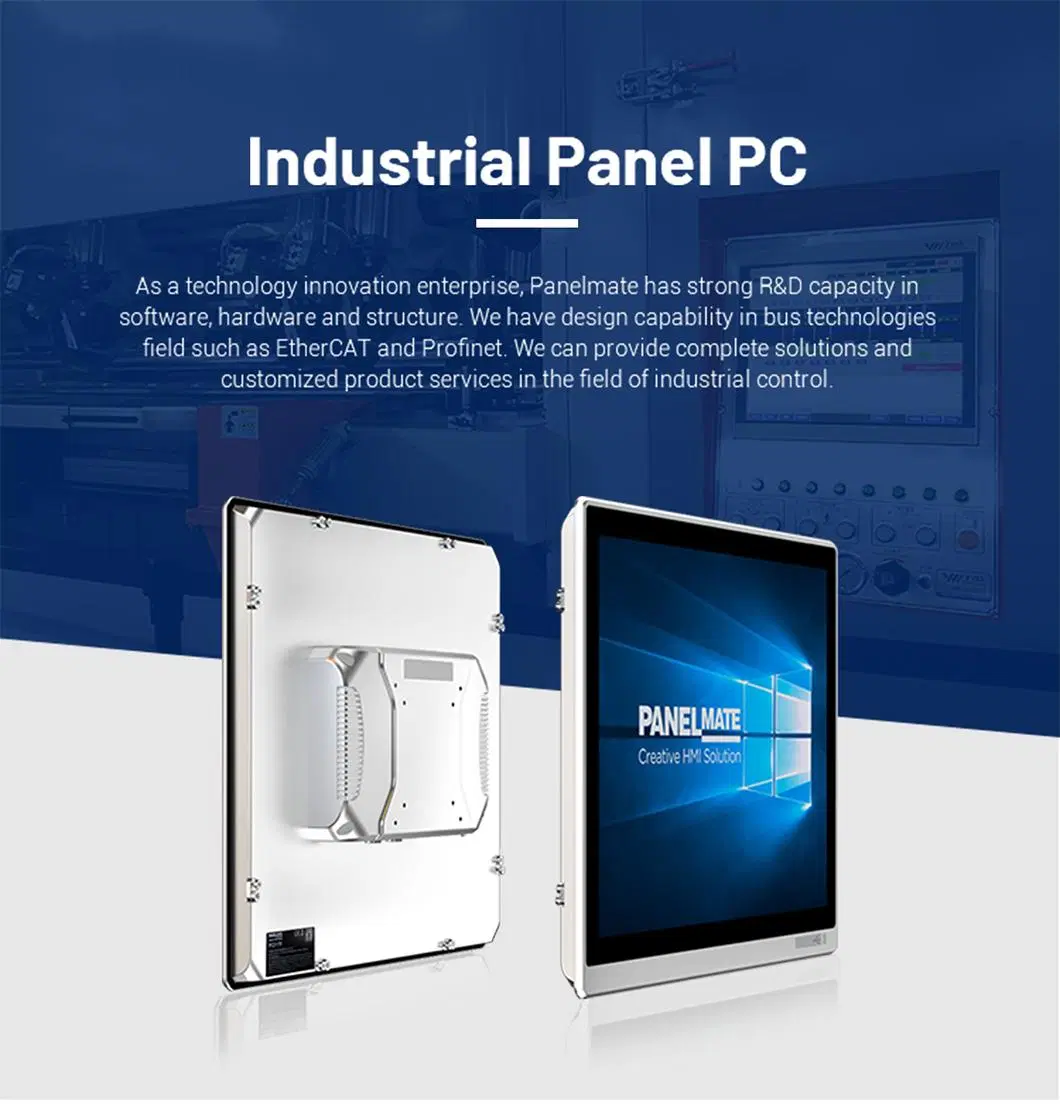 21.5 Inch Industrial PC Embedded IP65 Waterproof Dustproof Capacitive Touch Screen Intel Celeron 3855u Fanless All-in-One Computer Automation Panel PC